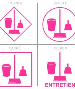 Sticker ou panneau Signalétique services - Ménage entretien