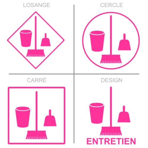 Sticker ou panneau Signalétique services - Ménage entretien