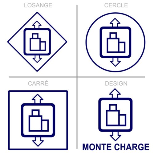 Sticker ou panneau Signalétique services - Monte charge
