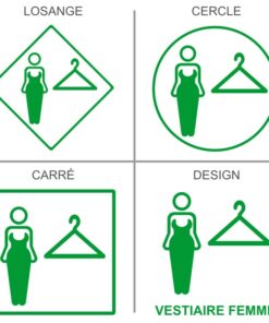 Sticker ou panneau Signalétique sanitaires - Vestiaires femmes