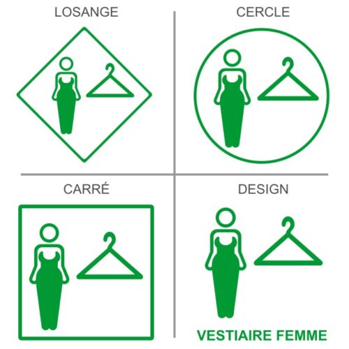 Sticker ou panneau Signalétique sanitaires - Vestiaires femmes