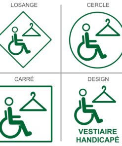Sticker ou panneau Signalétique sanitaires - Vestiaires handicapés