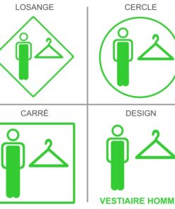 Sticker ou panneau Signalétique sanitaires - Vestiaires hommes