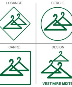 Sticker ou panneau Signalétique sanitaires - Vestiaires mixtes