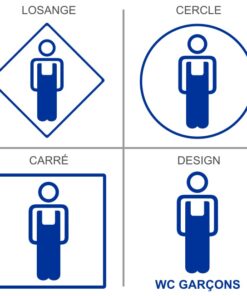 Sticker ou panneau Signalétique sanitaires - Toilettes enfants garçons