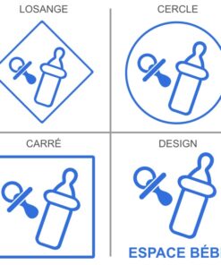 Sticker ou panneau Signalétique sanitaires - Espace mamans bébés