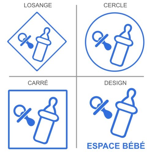 Sticker ou panneau Signalétique sanitaires - Espace mamans bébés