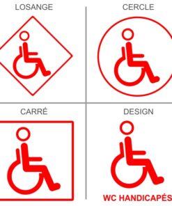 Sticker ou panneau Signalétique sanitaires - Toilettes handicapés