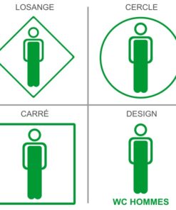 Sticker ou panneau Signalétique sanitaires - Toilettes hommes