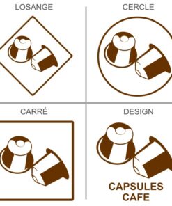 Sticker ou panneau Signalétique Recyclage - Capsules café