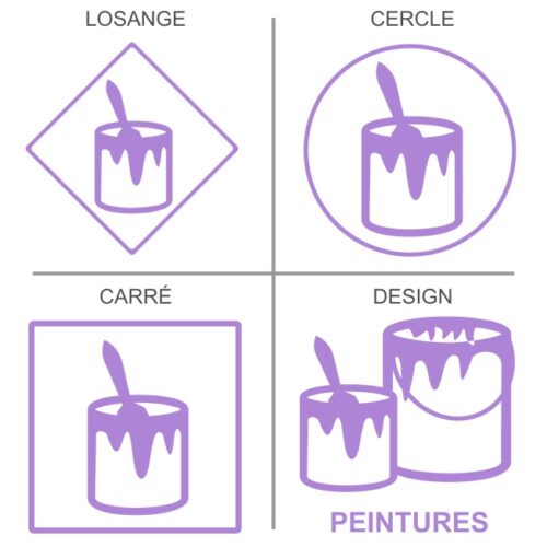 Sticker ou panneau Signalétique Recyclage - Peintures