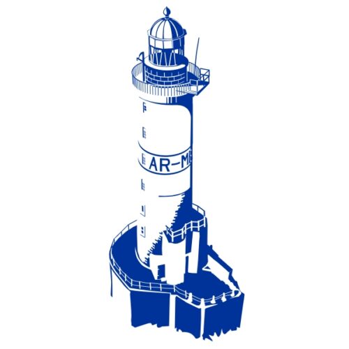 Sticker mural du Phare Ar-Men en Bretagne