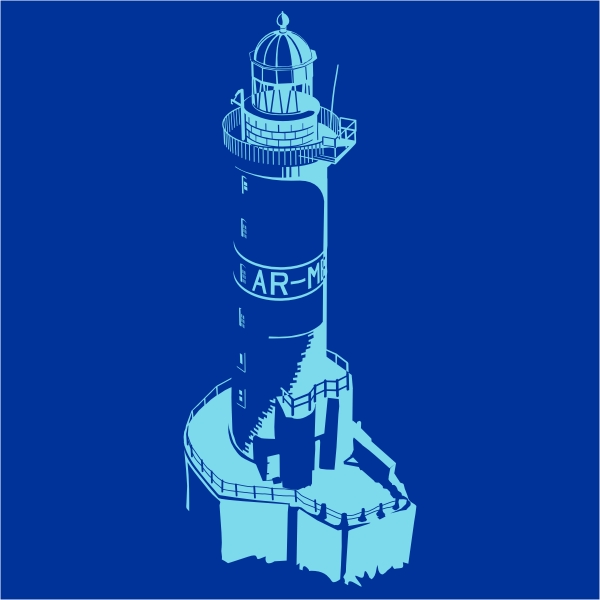 Sticker du phare Ar-Men en Bretagne