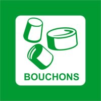 autocollant recyclage bouchons