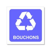 Sticker autocolant recyclage des bouchons