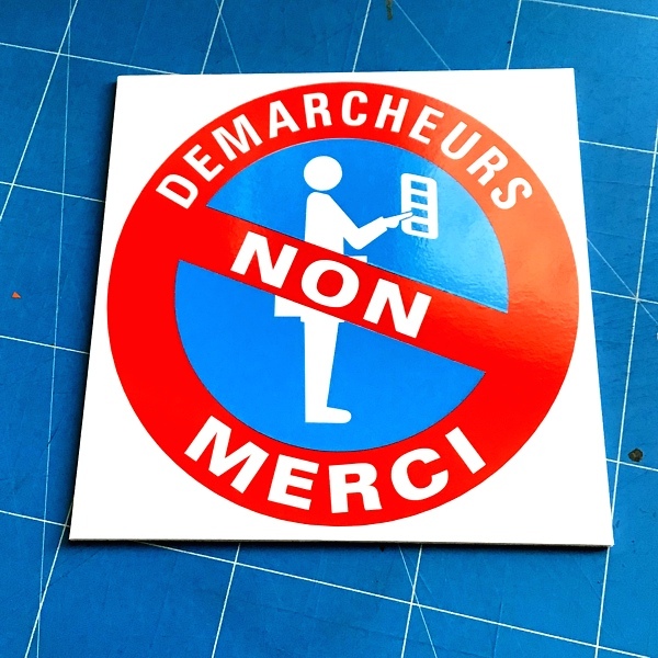 autocollant anti démarcheur