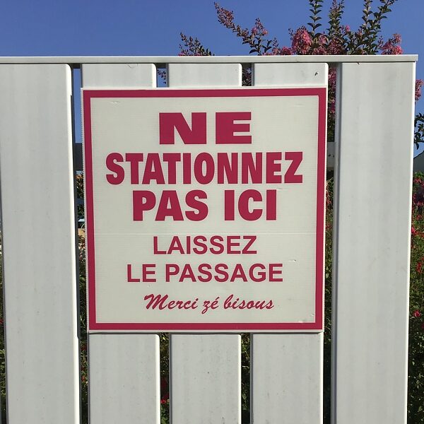 Panneau stationnement génant