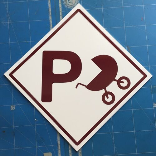 Sticker Panneau parking à pousettes