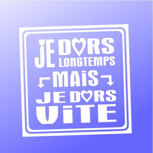 Sticker pour ado dormeur Autocollant humour ado