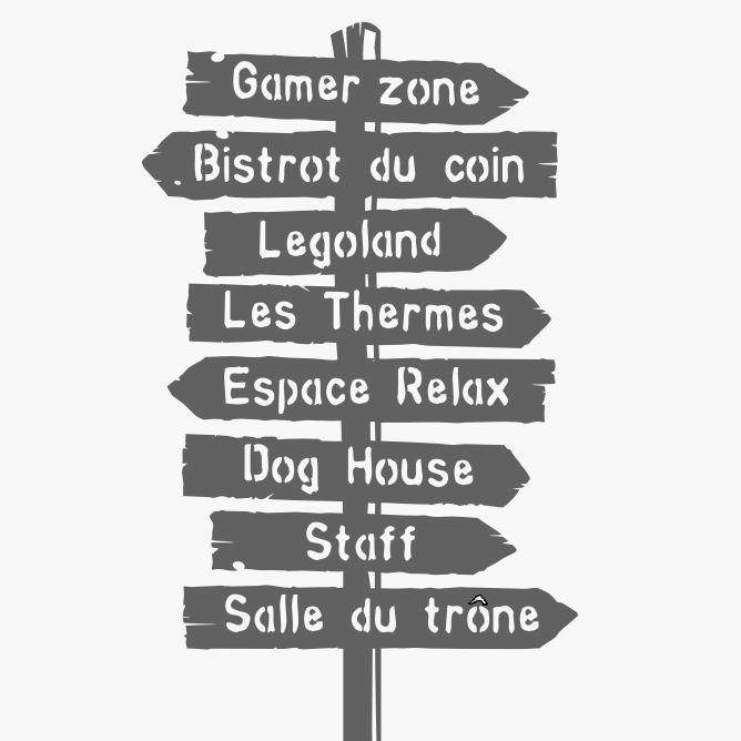 Fleches signalétique famille