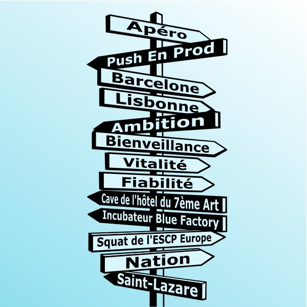 Sticker signalétique entreprise