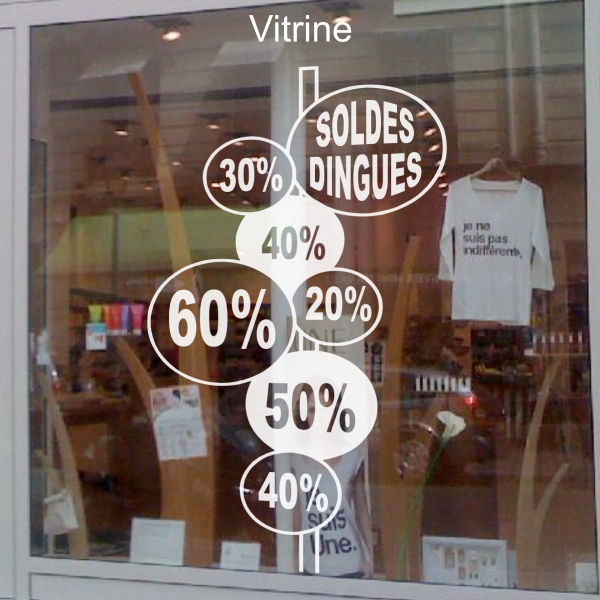 Sticker soldes pour Vitrine