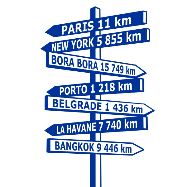 Sticker invitation au voyage