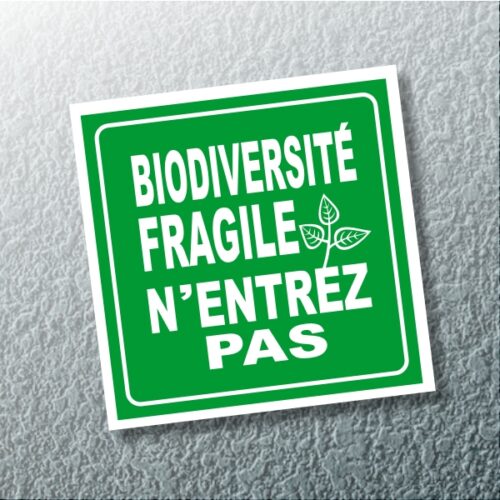 Panneau biodiversité fragile
