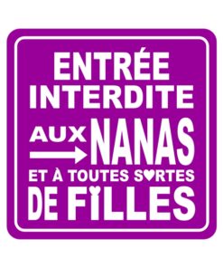Sticker interdit aux filles