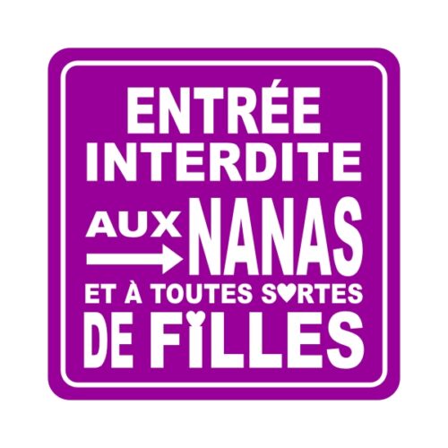 Sticker interdit aux filles