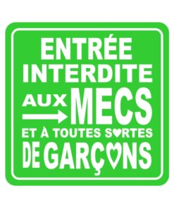 Sticker interdit aux garçons