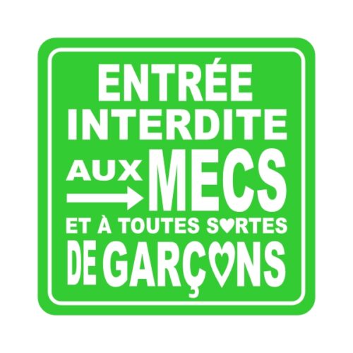 Sticker interdit aux garçons