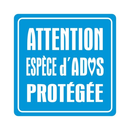 Autocollant espèce d'ados protégée
