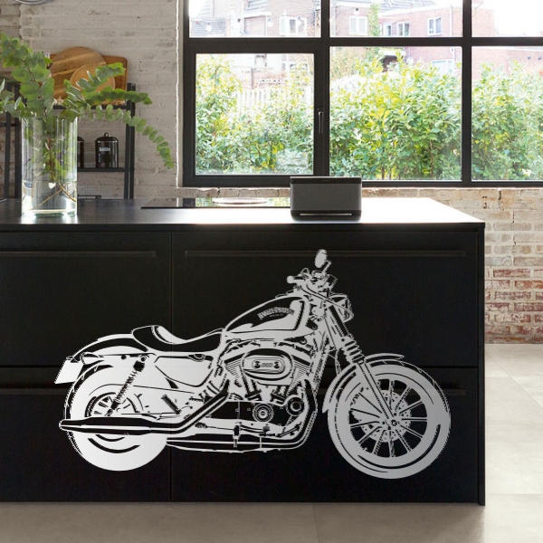 Sticker Mural Moto Harley Davidson