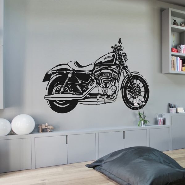 Sticker Mural Moto Harley Davidson