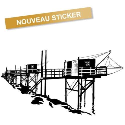 Sticker de carrelets à Meschers sur Gironde