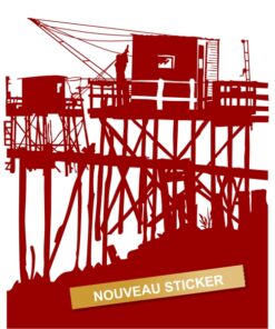 sticker d’un carrelet de pêche sur la gironde