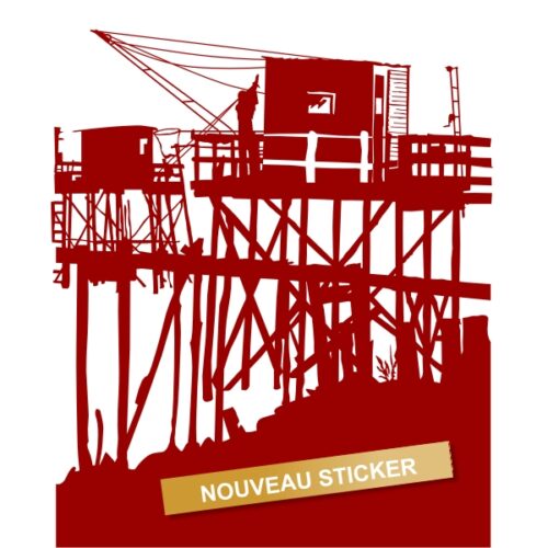 sticker d’un carrelet de pêche sur la gironde